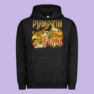 Pumpkin Farm With Truck Urban Hoodie Designed By Texasbilliewilder
