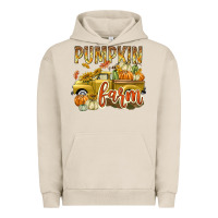Pigment French Oak Pumpkin farm with truck Urban Hoodie - texasbilliewilder