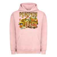 Pigment Salmon Pumpkin farm with truck Urban Hoodie - texasbilliewilder