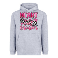 Heather Grey heart breaker Heavyweight Hoodie - MaliasSmallBusiness