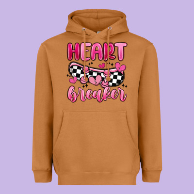 Heart Breaker Heavyweight Hoodie Designed By Maliassmallbusiness