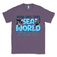 Lavender Whale Hello There Sea World Birthday Boy Classic Tee - CowhideDigitalArt