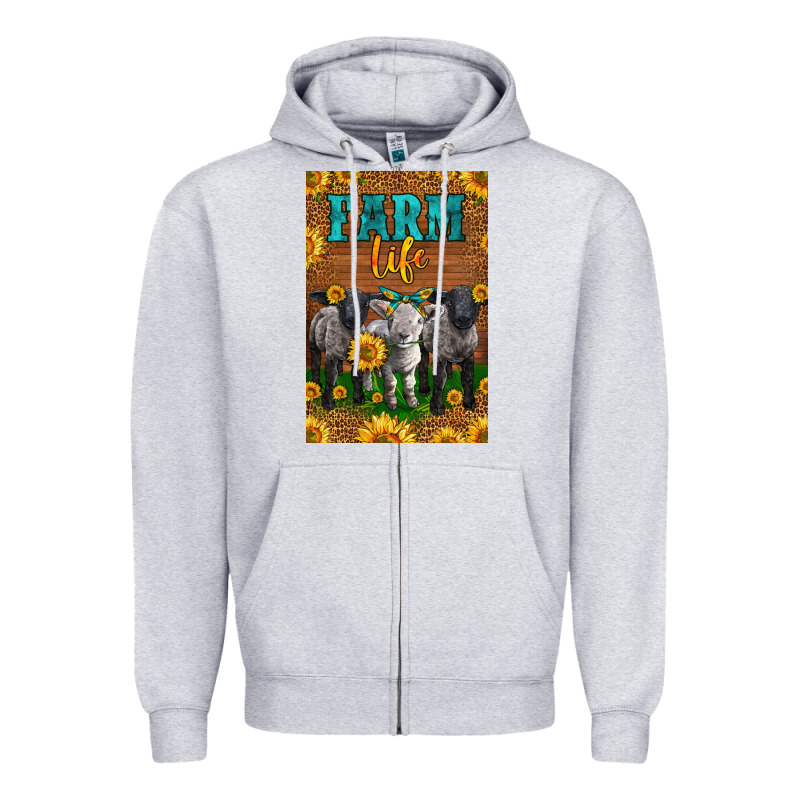 Western Baby Sheeps Farm Life Zipper Hoodie by LillyAllenDesigns | Teevron