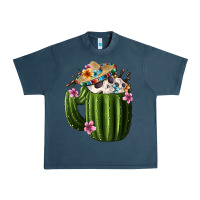 Midnight Navy day of the dead mexican cactus Urban Heavy Tee - FaDigitalArtStudio