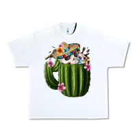 White day of the dead mexican cactus Urban Heavy Tee - FaDigitalArtStudio