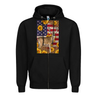 Black Western American Deer Zipper Hoodie - LillyAllenDesigns