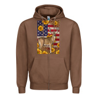 Chestnut Western American Deer Zipper Hoodie - LillyAllenDesigns
