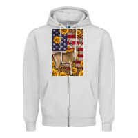 Dove Grey Western American Deer Zipper Hoodie - LillyAllenDesigns