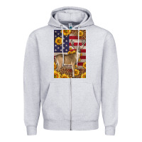 Heather Grey Western American Deer Zipper Hoodie - LillyAllenDesigns