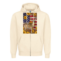 Sandshell Western American Deer Zipper Hoodie - LillyAllenDesigns
