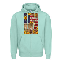 Seafoam Western American Deer Zipper Hoodie - LillyAllenDesigns