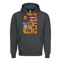Smoke Western American Deer Zipper Hoodie - LillyAllenDesigns