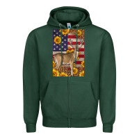 Sports Green Western American Deer Zipper Hoodie - LillyAllenDesigns