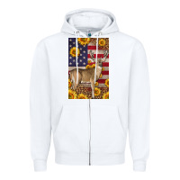 White Western American Deer Zipper Hoodie - LillyAllenDesigns