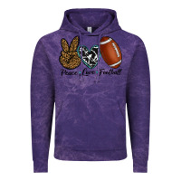 Cloud Purple peace love football Vintage Hoodie - RanaPortraitStore
