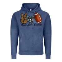 Vintage Denim peace love football Vintage Hoodie - RanaPortraitStore