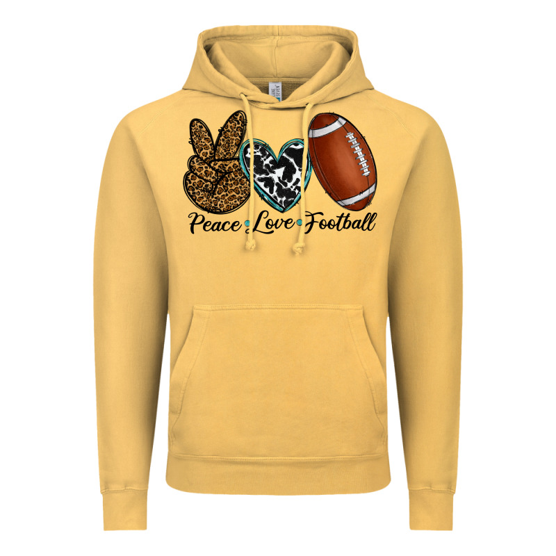 Peace Love Football Vintage Hoodie by RanaPortraitStore | Teevron