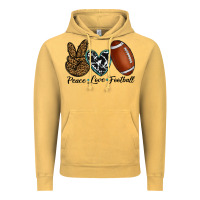 Vintage Mustard peace love football Vintage Hoodie - RanaPortraitStore