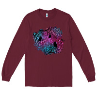 Burgundy halloween patch  1 Long Sleeve Tee - BundleAndBundleShop