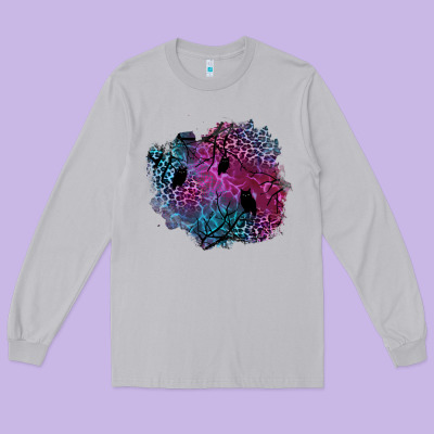 Halloween Patch  1 Long Sleeve Tee Designed By Bundleandbundleshop