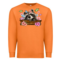 Carrot raccoon with flowers Premium Sweatshirt - MaliasSmallBusiness