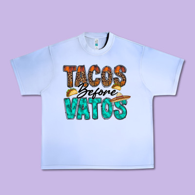 Tacos Before Vatos Urban Heavy Tee Designed By Racoondesign
