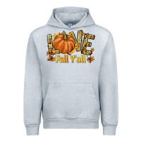 Heather Grey Love Fall Y'all Urban Hoodie - texasbilliewilder