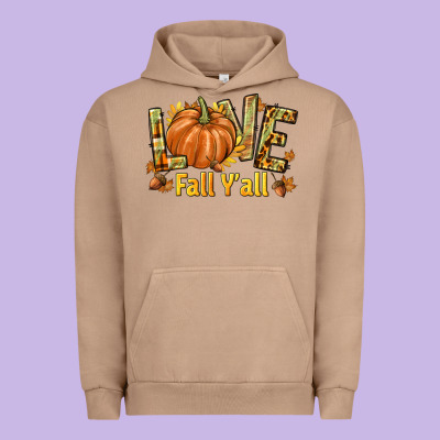 Love Fall Y'all Urban Hoodie Designed By Texasbilliewilder