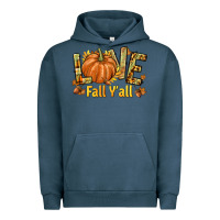 Pigment Midnight Navy Love Fall Y'all Urban Hoodie - texasbilliewilder
