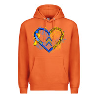 Carrot world down syndrome day heart Premium Hoodie - Artiststas