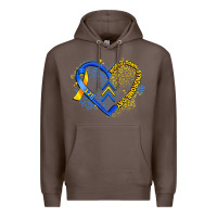Coffee world down syndrome day heart Premium Hoodie - Artiststas
