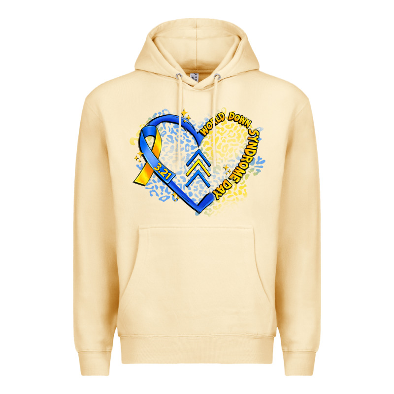 World Down Syndrome Day Heart Premium Hoodie by Artiststas | Teevron