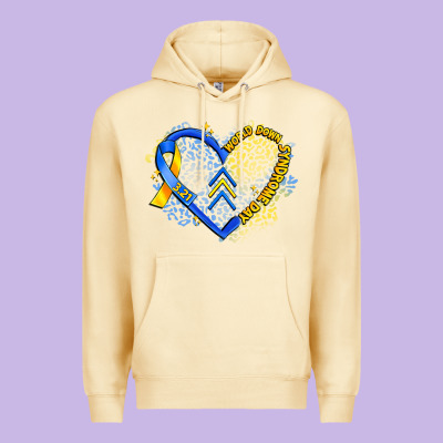 World Down Syndrome Day Heart Premium Hoodie Designed By Artiststas