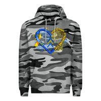 Slate Camo world down syndrome day heart Premium Hoodie - Artiststas