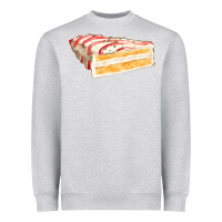 Heather Grey white christmas cake Heavyweight Sweatshirt - FaDigitalArtStudio