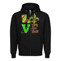 Black love mardi gras Zipper Hoodie - Jasminsmagicworld