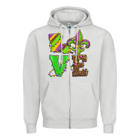 Love Mardi Gras Zipper Hoodie | Teevron
