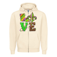 Sandshell love mardi gras Zipper Hoodie - Jasminsmagicworld