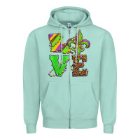 Seafoam love mardi gras Zipper Hoodie - Jasminsmagicworld