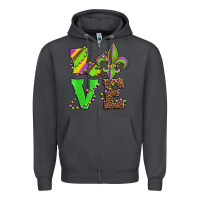 Smoke love mardi gras Zipper Hoodie - Jasminsmagicworld
