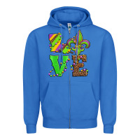 True Royal love mardi gras Zipper Hoodie - Jasminsmagicworld