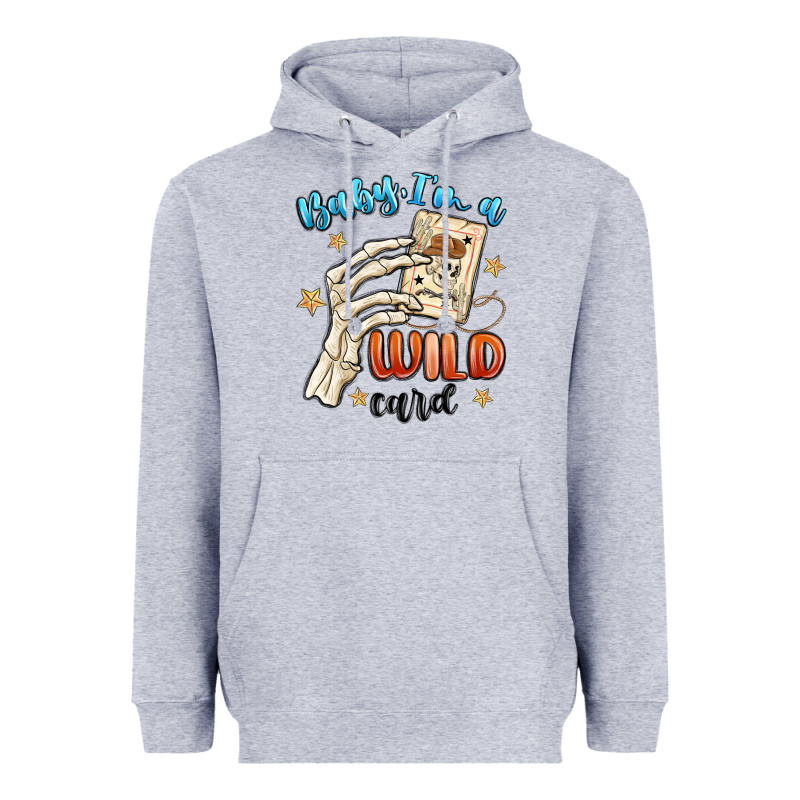 Baby Im A Wild Card Heavyweight Hoodie by MaliasSmallBusiness | Teevron