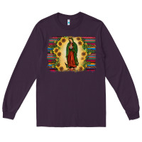 Plum serape our lady of guadalupe Long Sleeve Tee - JahusDesignShop