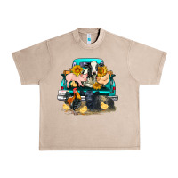 French Oak farm truck farm animals Urban Heavy Tee - FaDigitalArtStudio