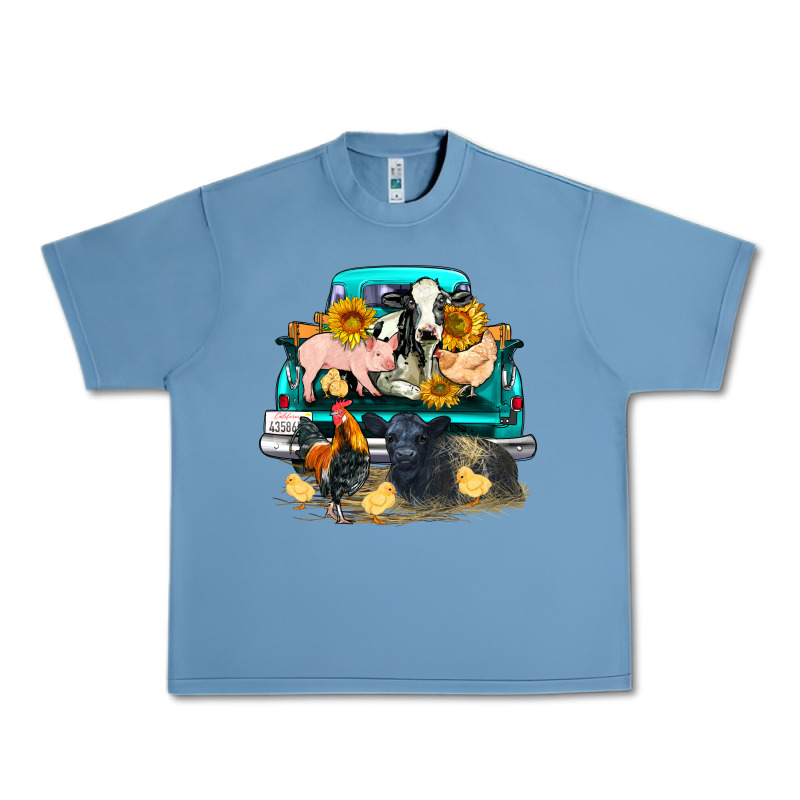 Farm Truck Farm Animals Urban Heavy Tee by FaDigitalArtStudio | Teevron