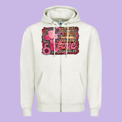 Let All That You Do Be Done In Love Zipper Hoodie Designed By Jasminsmagicworld