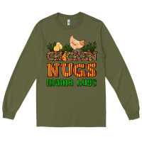 Army Green chicken nugs mama hugs Long Sleeve Tee - AdoDesignShop