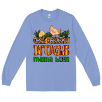 Colony Blue chicken nugs mama hugs Long Sleeve Tee - AdoDesignShop