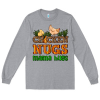Heather Grey chicken nugs mama hugs Long Sleeve Tee - AdoDesignShop