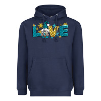 Navy love winter gnome Heavyweight Hoodie - NancyCooperArtShop